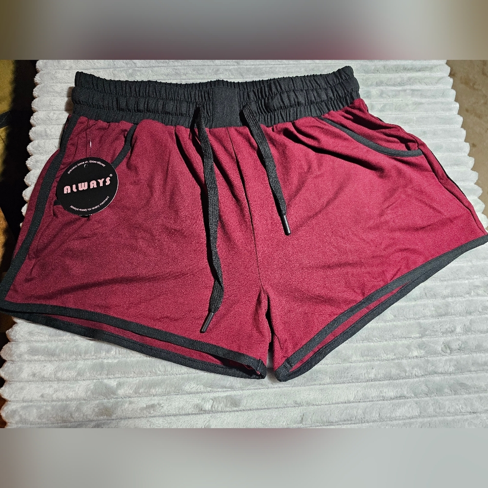 Always Women's Burgundy Shorts BNWT